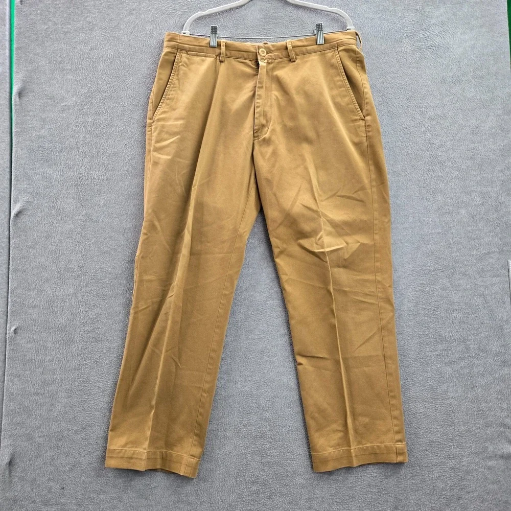 Polo Ralph Lauren Men Pants 35x30 Brown Chino Golf American Sportswear Y2K READ
